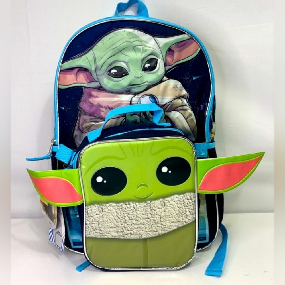 NWT Disney Star Wars Baby Yoda Backpack,Lunch Bag & Water Bottle - Picture 1 of 10